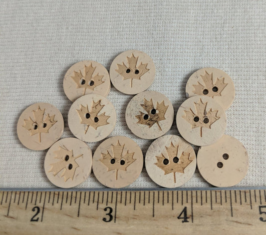 Button #PPL006 #2 Hole #Brown #Maple #Coconut  #10pc