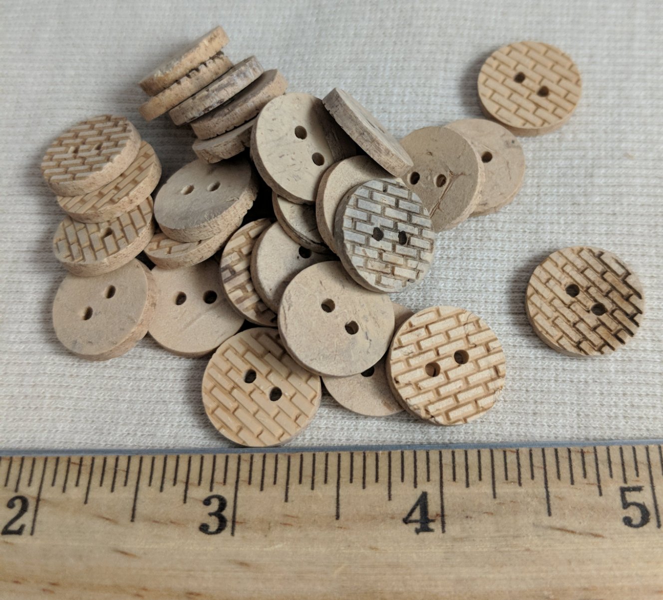 Button #PPL008 #2 Hole #Natural #Brown #Bricks #Coconut #Wood #10pc