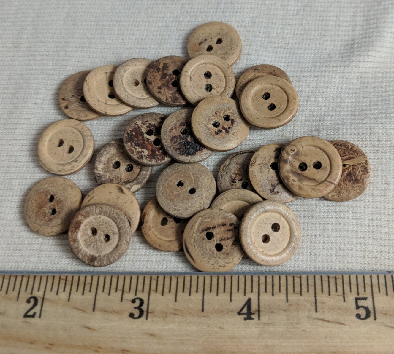 Button #PPC002 #2 Hole #Brown #Rim #Coconut #wood #10pc