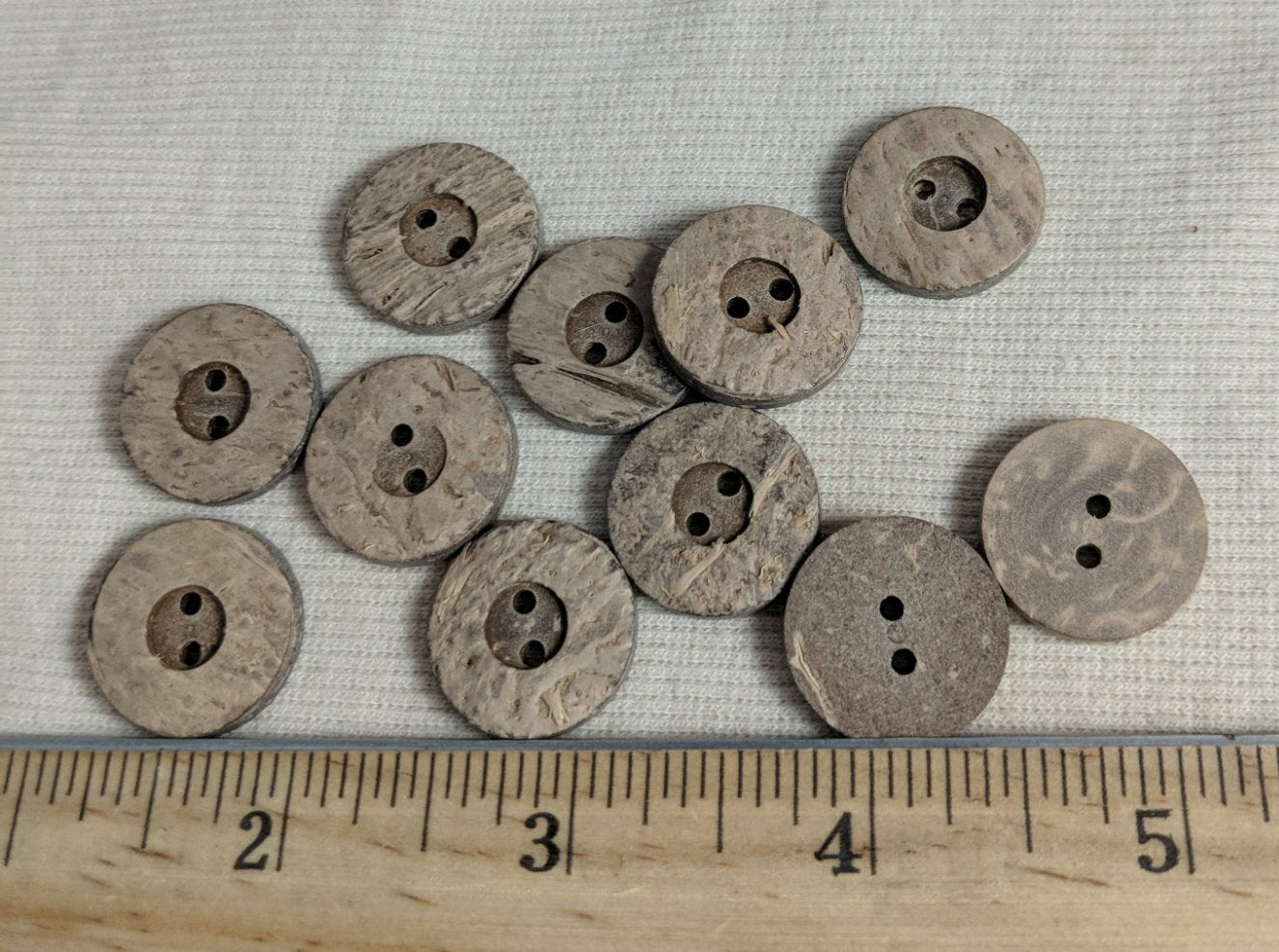 Button #PPC006 #2 Hole #Brown #Coconut #Wood #10pc