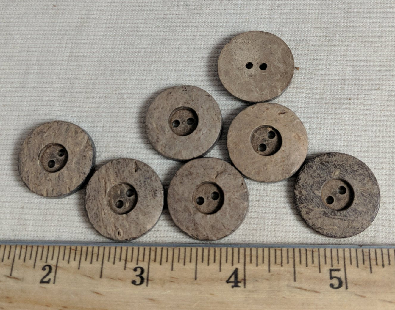 Button #PPC006 #2 Hole #Brown #Coconut #Wood #10pc