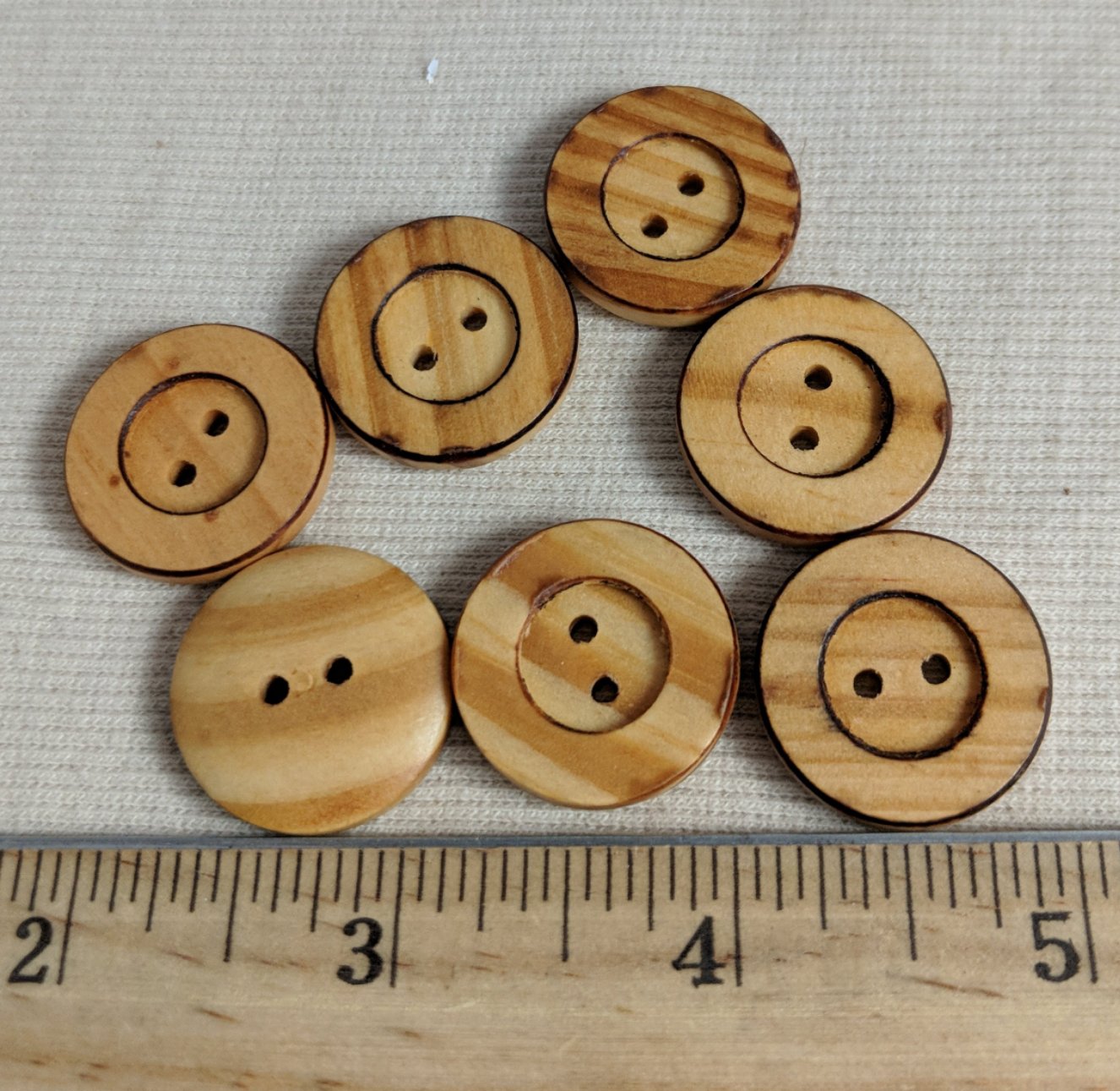 Button #27034 #2 Hole #Cream #Polyester #10Pc