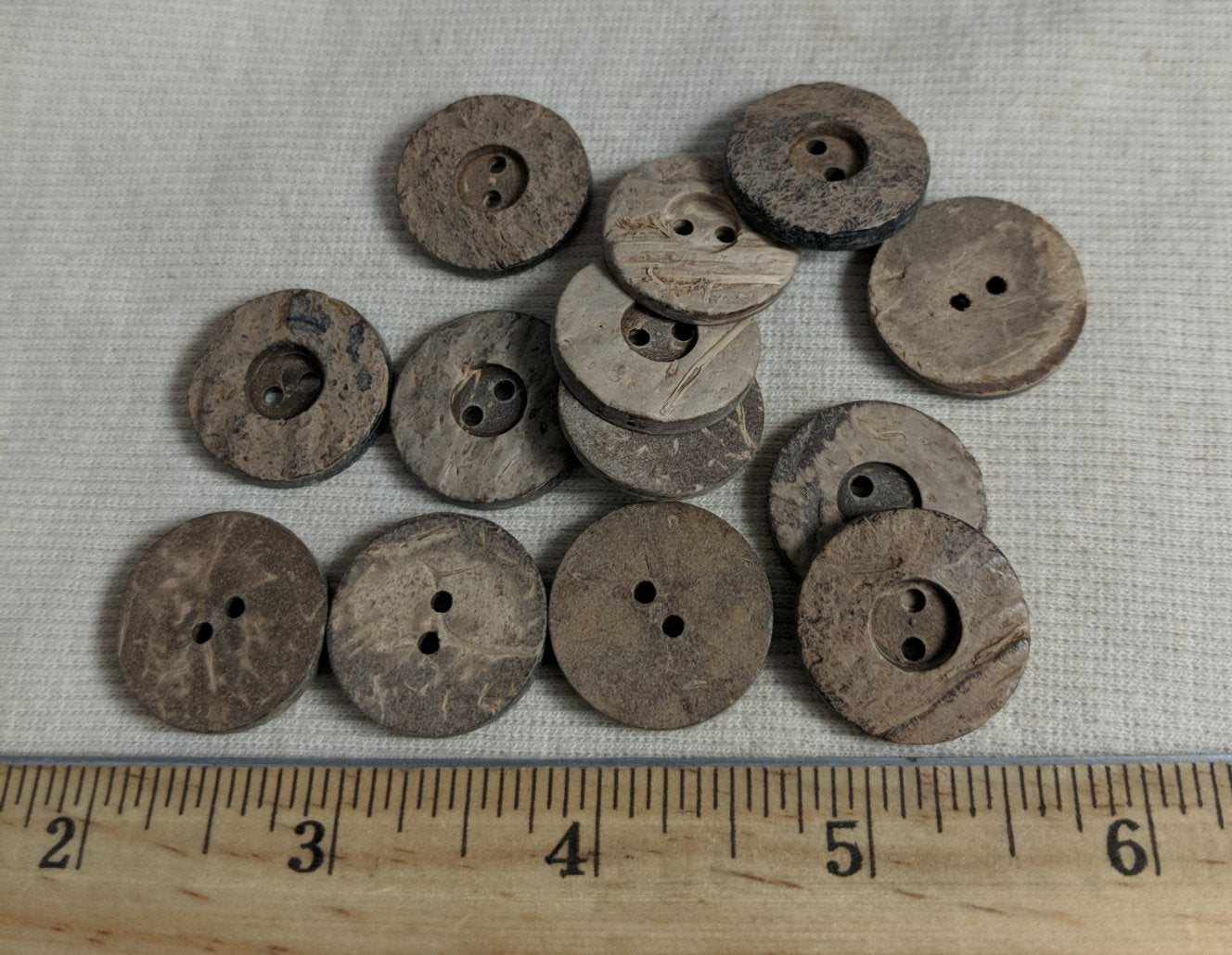 Button #PPC006 #2 Hole #Brown #Rim #Coconut #Wood #10pc