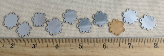 Mirrors #WA011115 #Silver #6-Hole #Bead #20pc