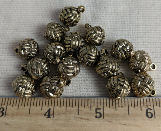 Button #Y1456 #Antique-Gold #Shank #Knot #Abs #10pc