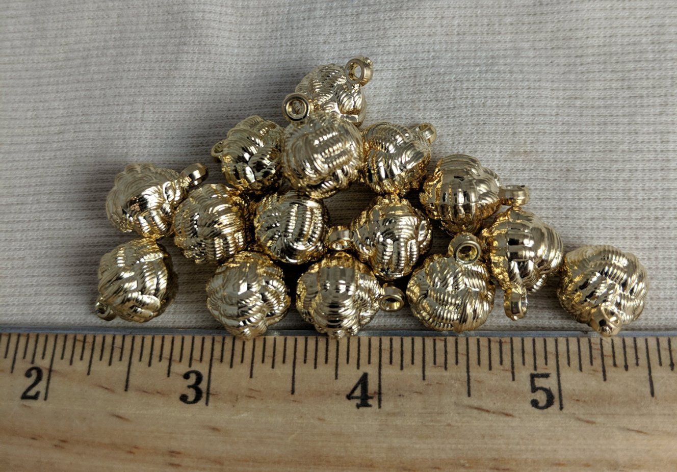 Button #Y1456-Knot #Shank #Gold #Abs #10pc