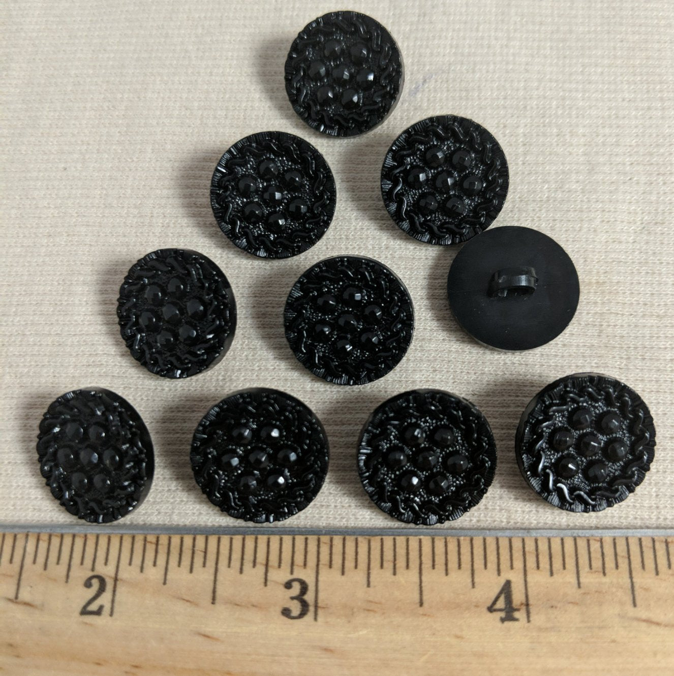 Button #912  #Shank #Black #Nylon #10pc