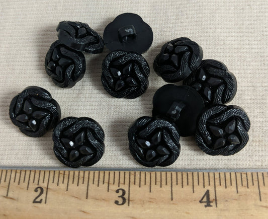 Button #612 #Shank #Black #Nylon #10pc