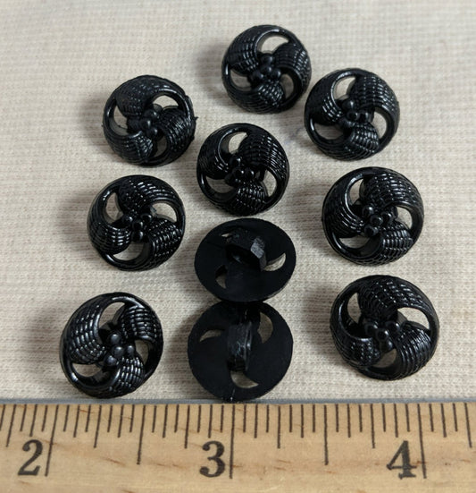 Button #2926 #Shank #Black #Nylon #10pc