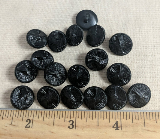 Button #80808 #Shank #Black #Nylon #10pc