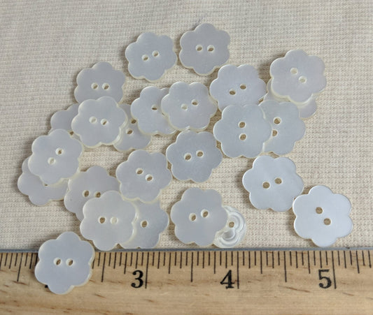 Button #820 #2 Hole #Pearl #Flower #Nylon #10pc