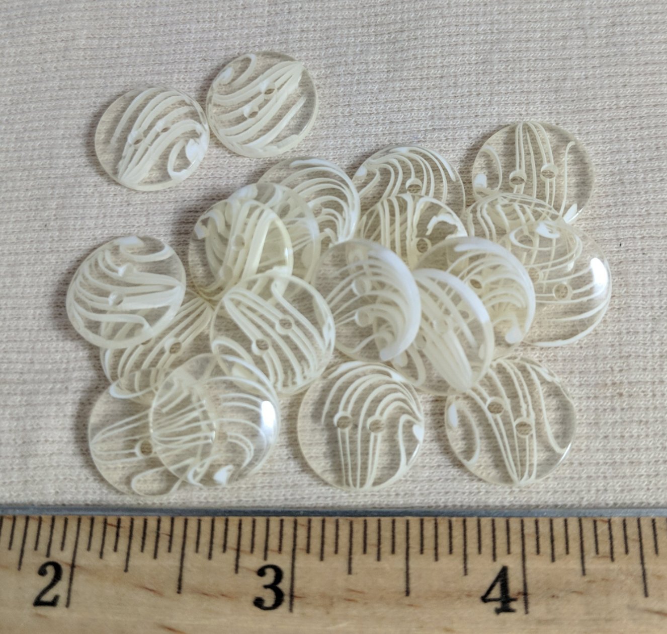 Button #96002 #2 Hole #Clear #Polyester #10pc