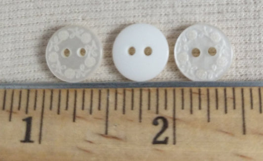 Button #LS3221 #2 Hole #White #Nylon #10pc