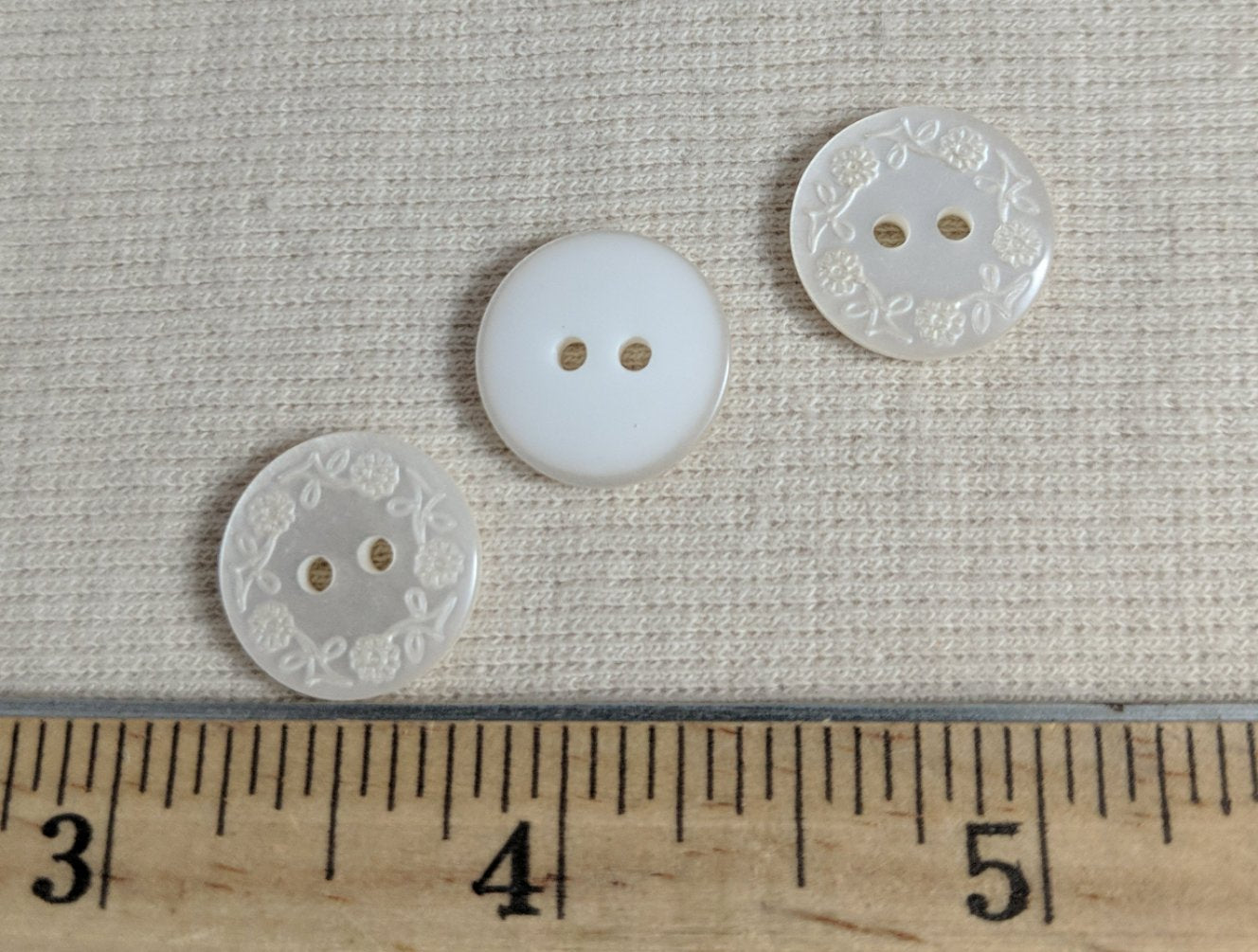 Button #LS3221 #2 Hole #White #Nylon #10pc