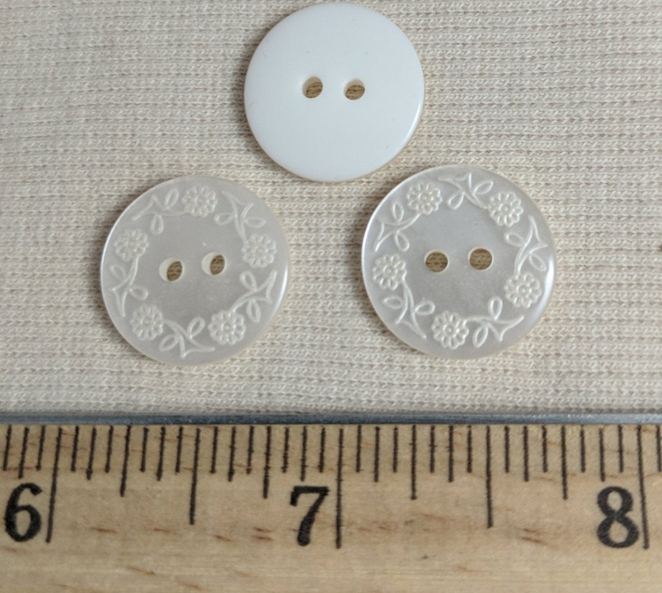 Button #LS3221 #2 Hole #White #Nylon #10pc