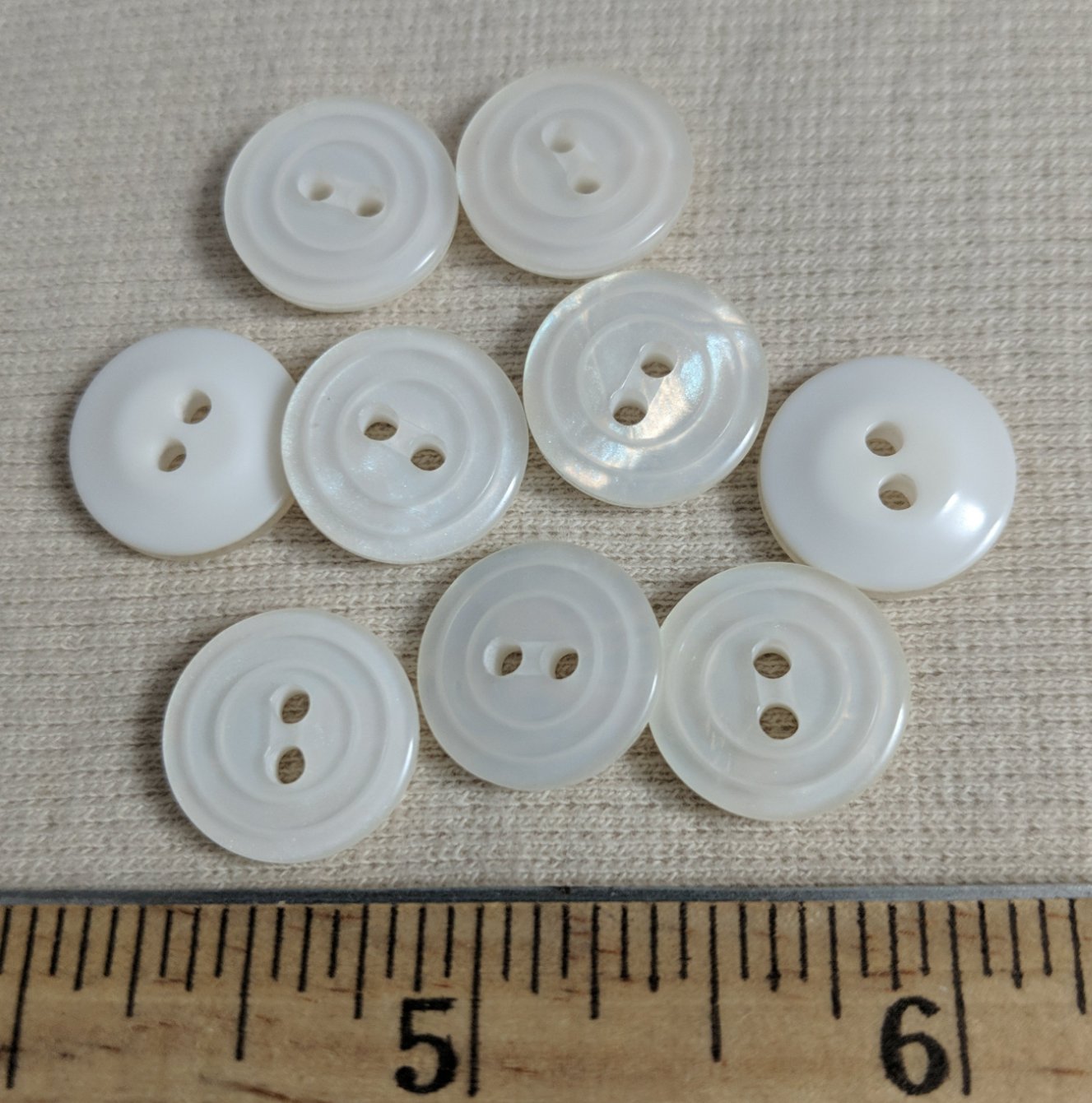 Button #29506/HS9506 #2 Hole #White #Nylon #10pc