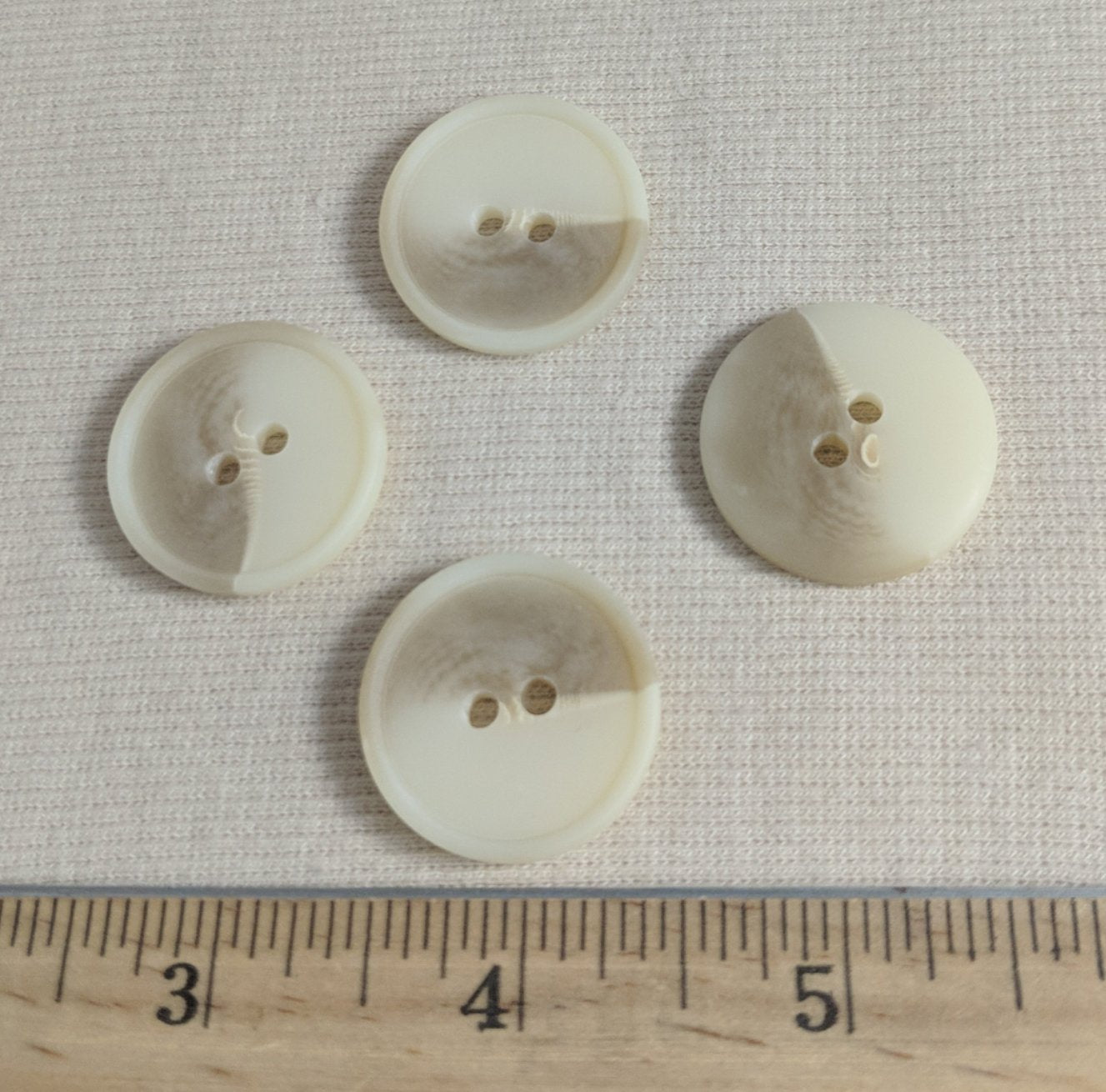 Button #P9017-3 #2 Hole #Ivory #Rim #Imitation #Horn #Polyester #10pc