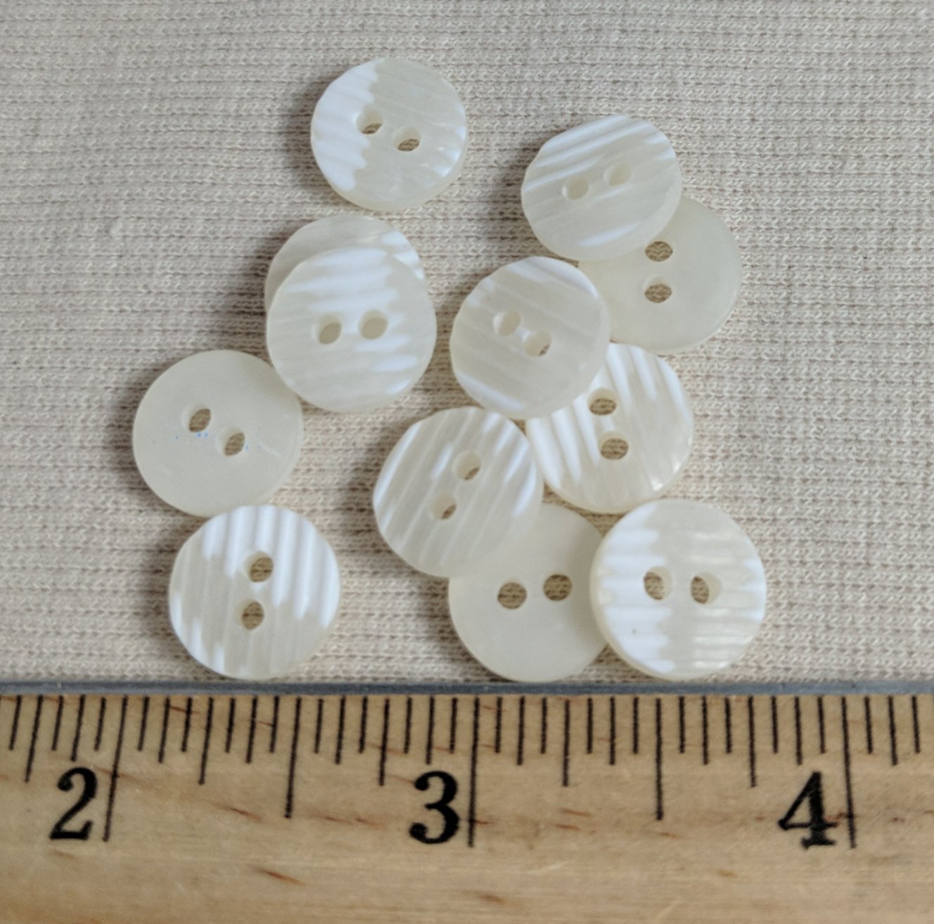 Button #29444 #2 Hole #White #Polyester #10pc