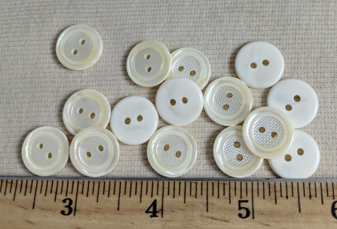 Button #84027 #2 Hole #White #Polyester #10pc