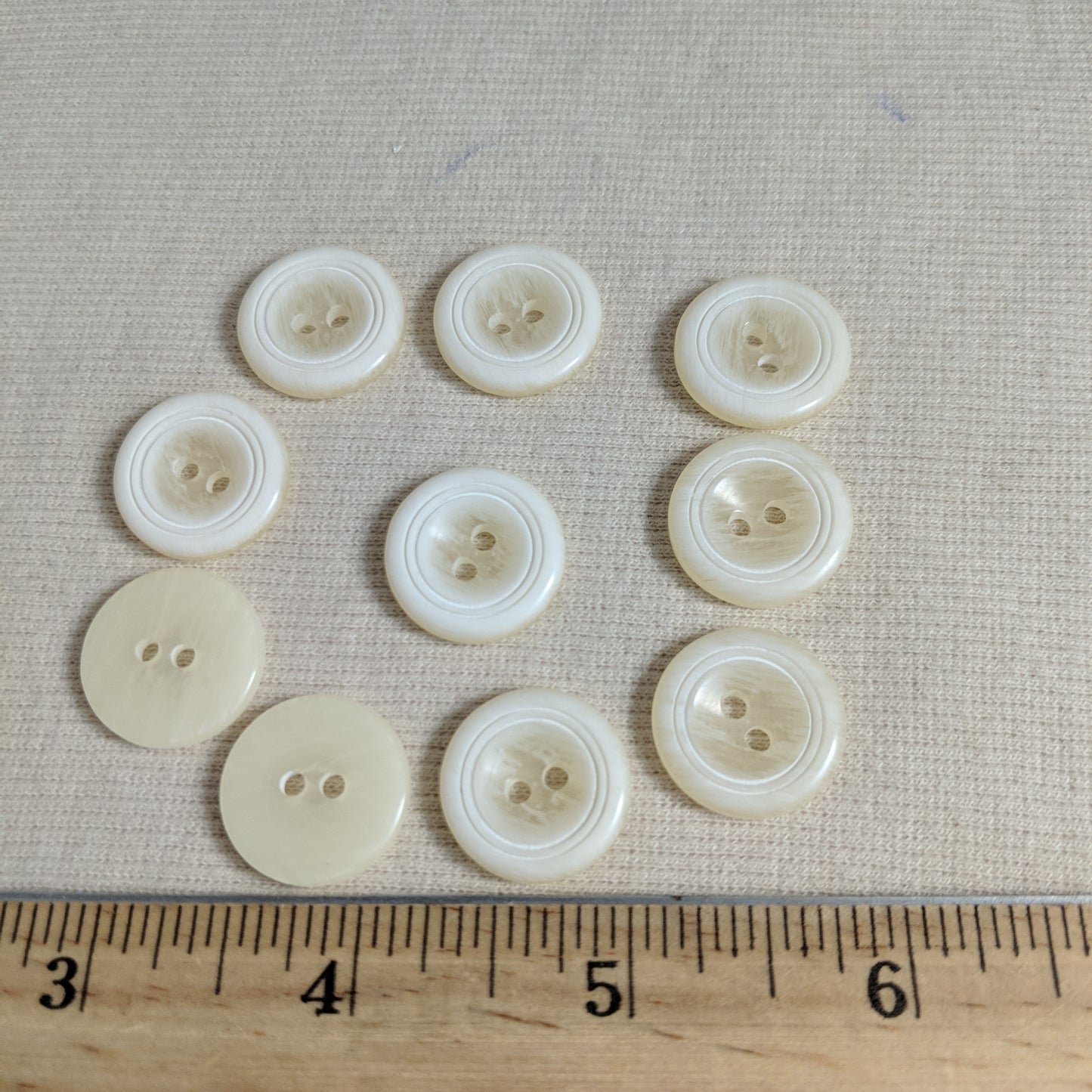 Button #1351 #2 Hole #White #Rim #Nylon #10pc