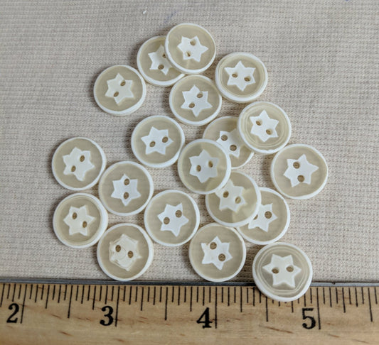 Button #3821 #2-Hole #Clear #Nylon #10pc