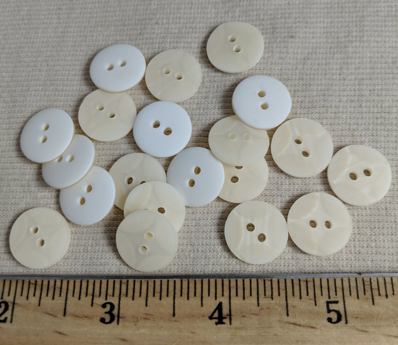 Button #4210 #2 Hole #Cream #Polyester #10pc