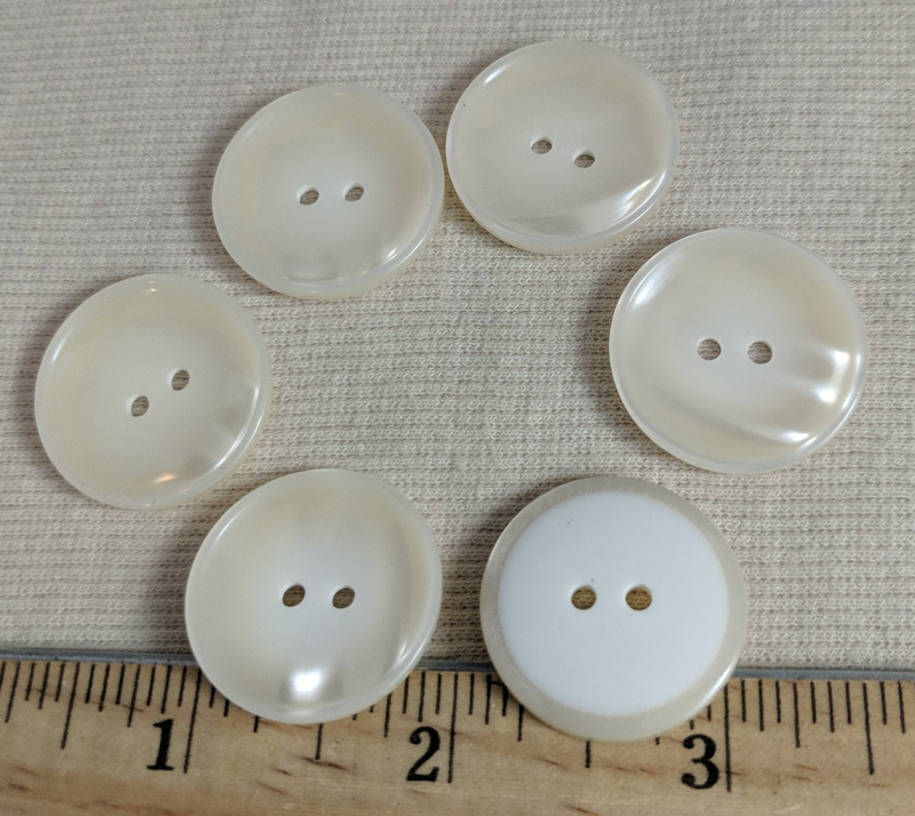 Button #C3012 #2 Hole #Pearl #Rim #Polyester #10pc