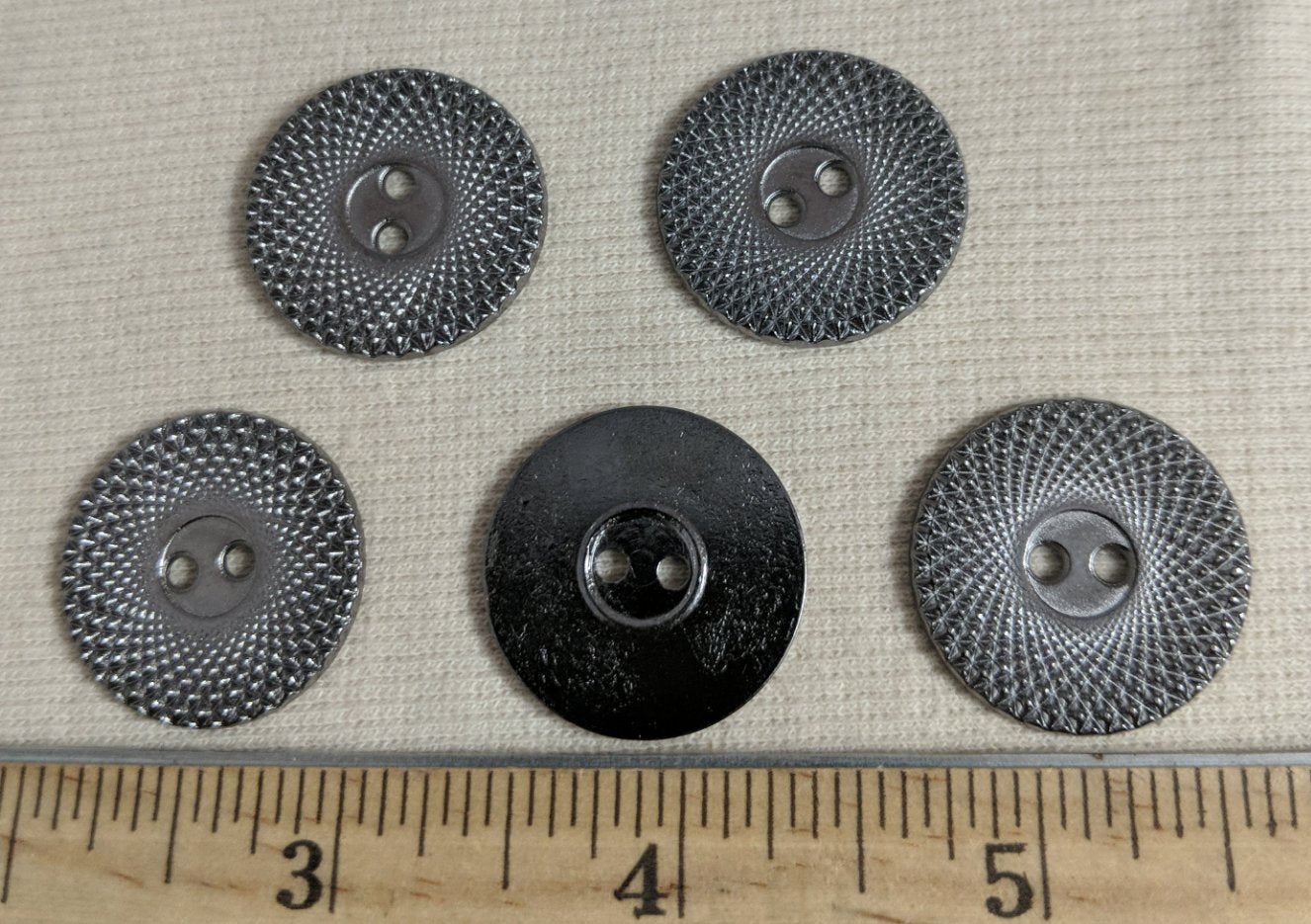 Button #9175 #2-Hole  #Antique-Silver #Metal #10pc