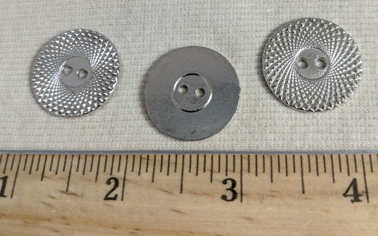 Button #9175 #2-Hole #Silver #Metal #10pc