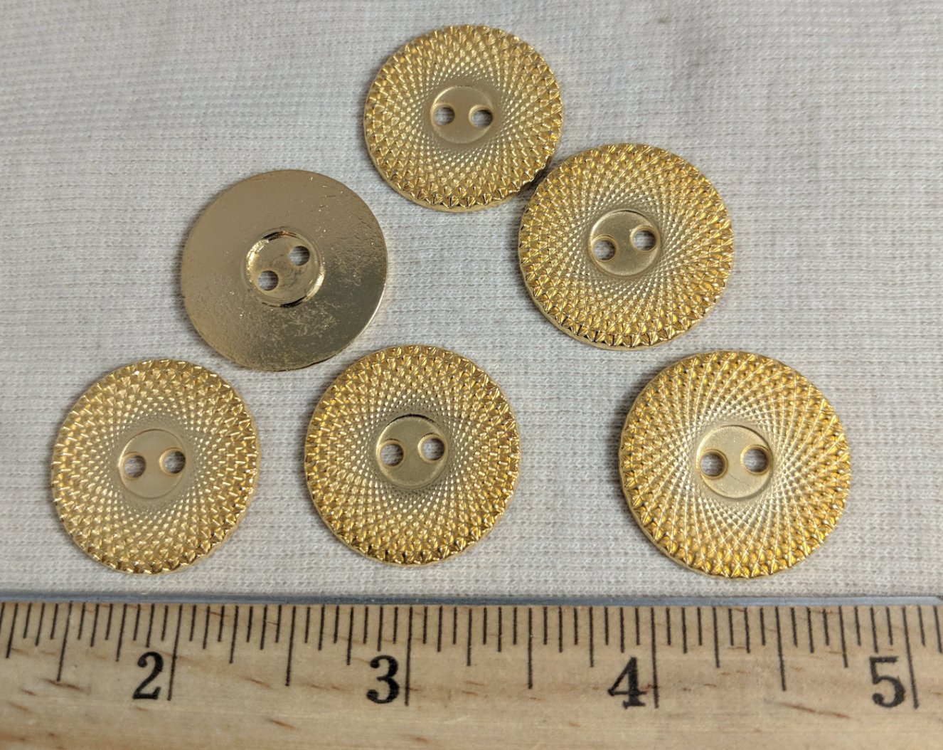 Button #9175 #2-Hole #Gold  #Metal #10pc