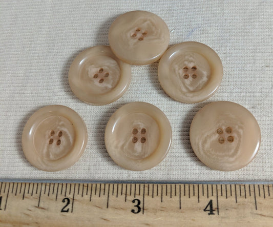 Button #4229 #4 Hole #Brown #Imitation #Horn #Polyester #10pc