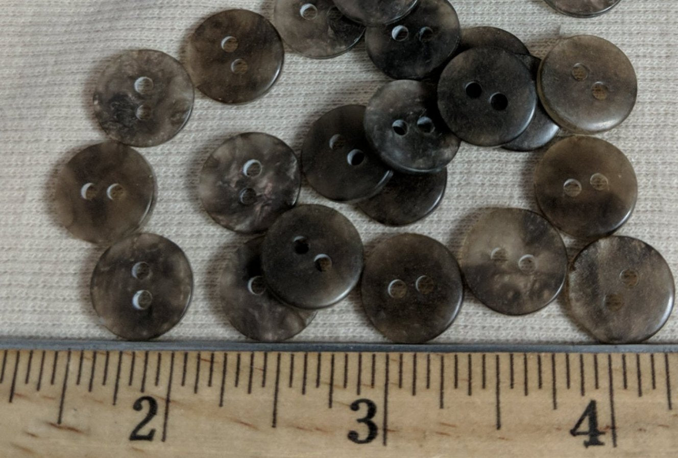 Button #1228A #2 Hole #Brown #Polyester #10pc