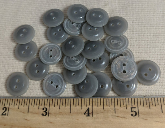 Button #29506 #HS9506 #2 Hole #Grey #Rim #Polyester #10pc