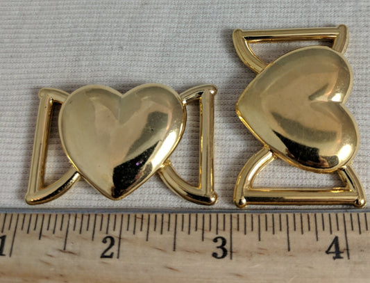 Buckle #JU936 #Gold #Heart #Abs #1pc