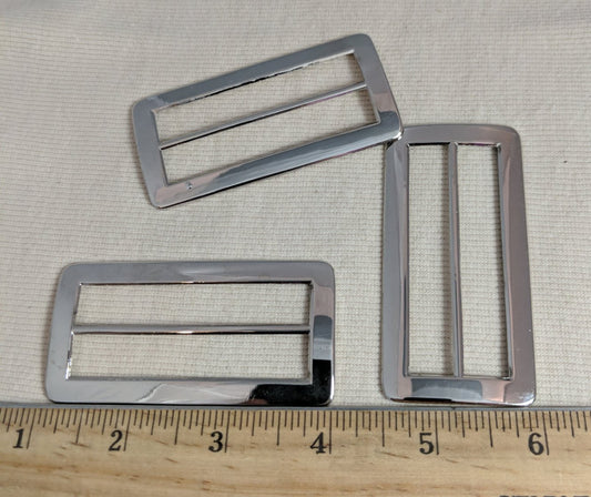 Buckle #GA008 #Silver #Center-Bar #Slider #Metal #1PC