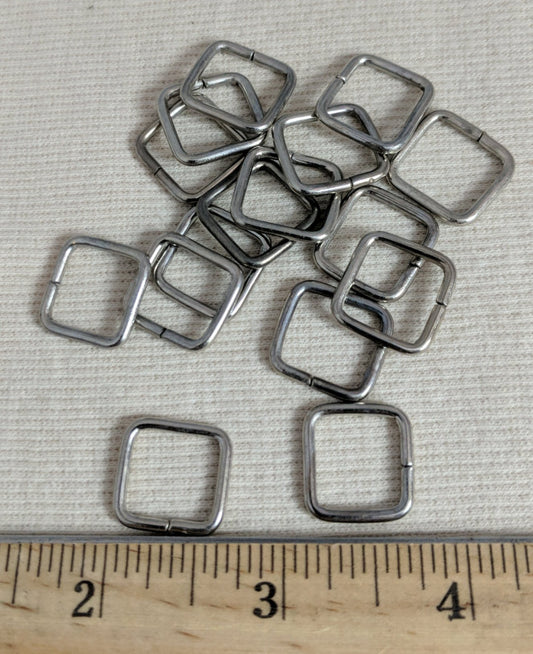 Rings #1386 #Silver #17mm #Square #Metal #fashion #10pc