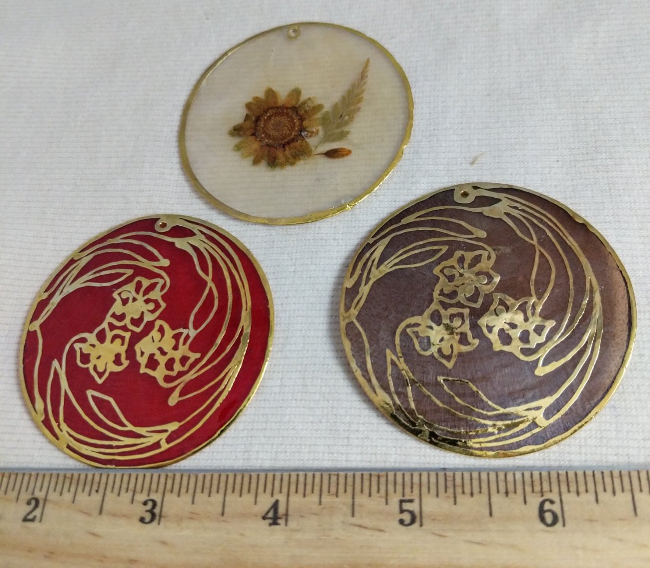 Pendant #2 #One-Hole #Animal #Flower #Real-Shell #Set #3pc