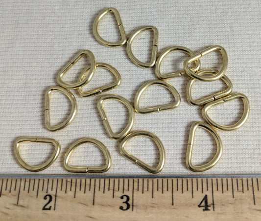 Ring #SCM-DR#14 #Gold #D-Ring #Metal #10pc