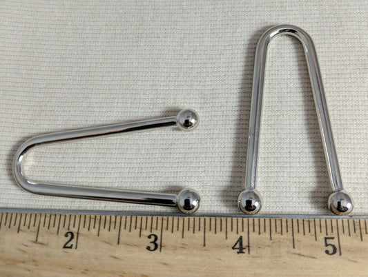 Bras #1389 #Silver #V-Separator #Plunging-Neckline #Solid #Metal #1pc