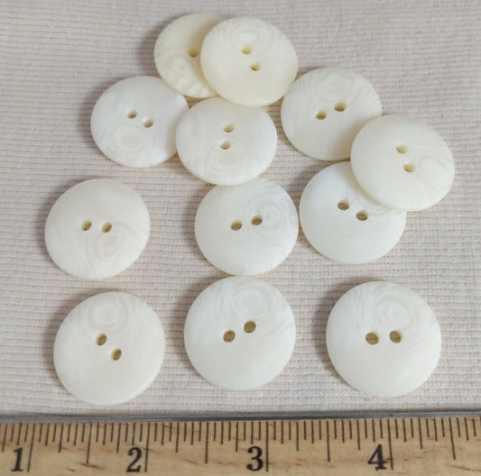 Button #21160-PB1160 #2 Hole #White #Imitation #Horn #Polyester #10pc