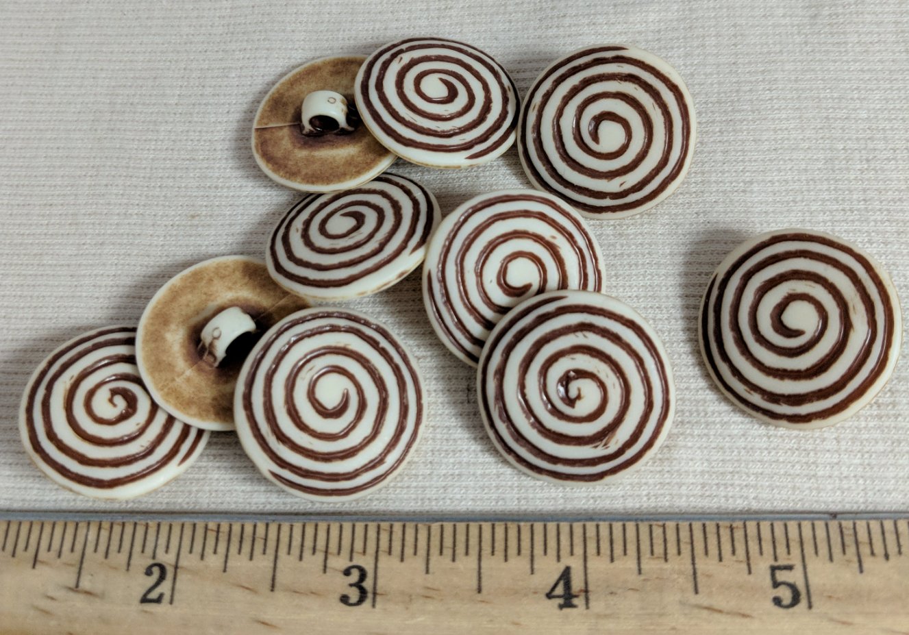 Button #1251D #Shank #Brown #Swirl #Abs #10pc