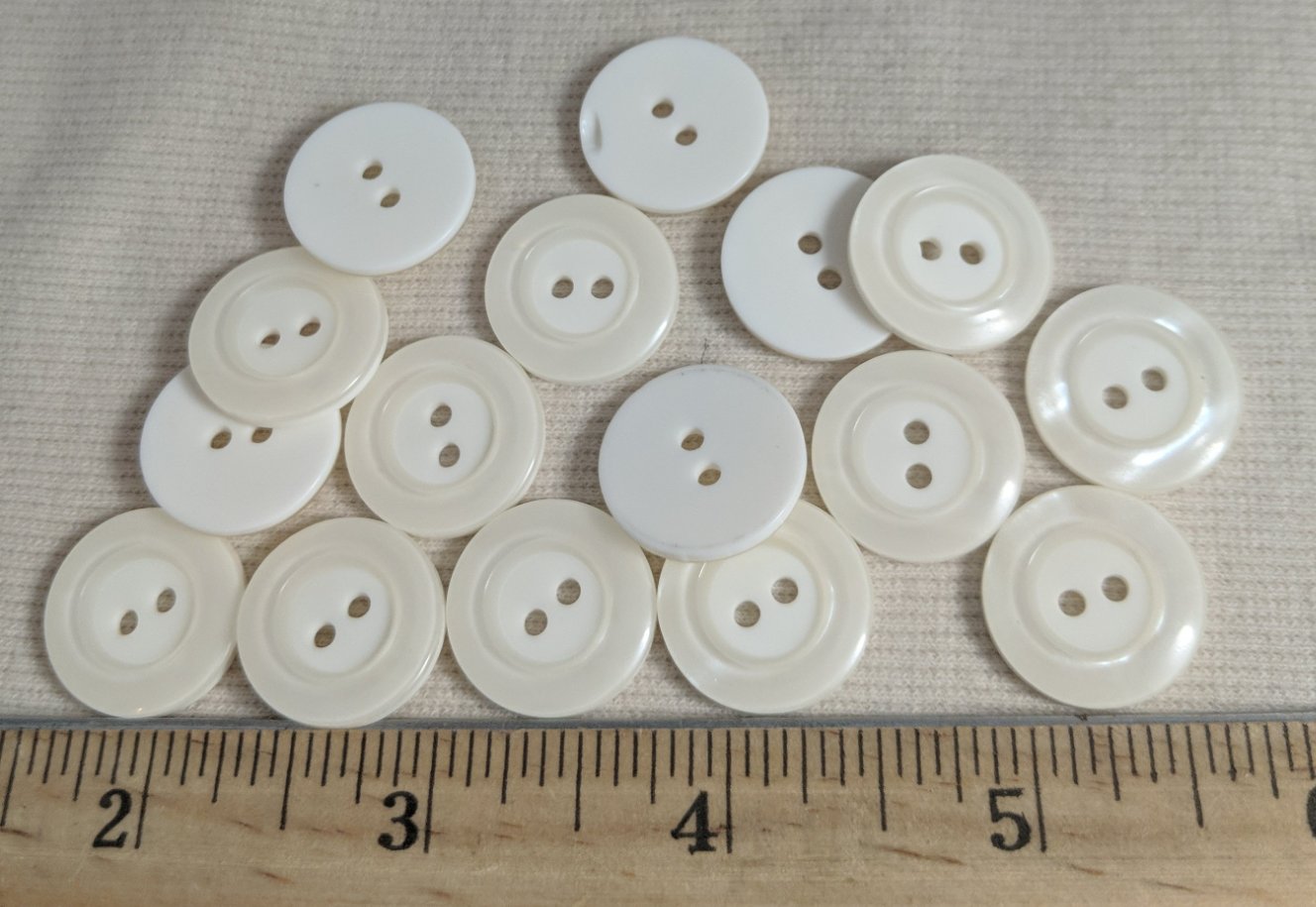 Button #1101 #2 Hole #Pearl #Rim #Polyester #10pc