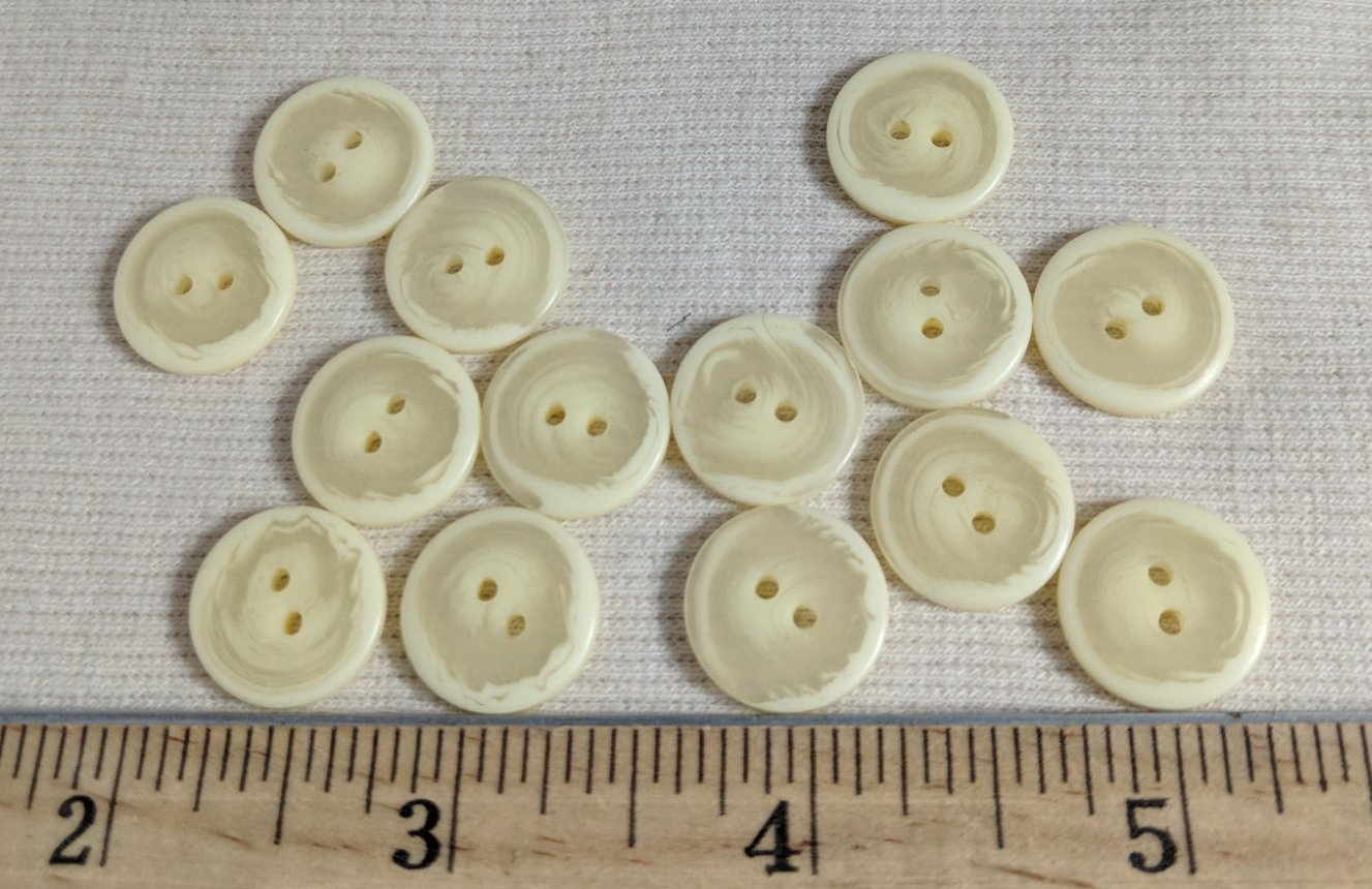 Button #1390 #2 Hole #Rim #Polyester #10pc