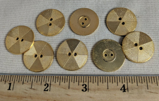 Button #9176 #2-Hole #Gold #Rim #Metal #10pc