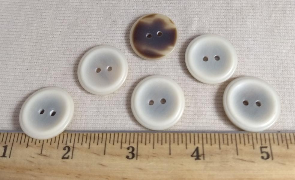 Button #1206 #2 Hole #Brown #Rim #Polyester #10pc