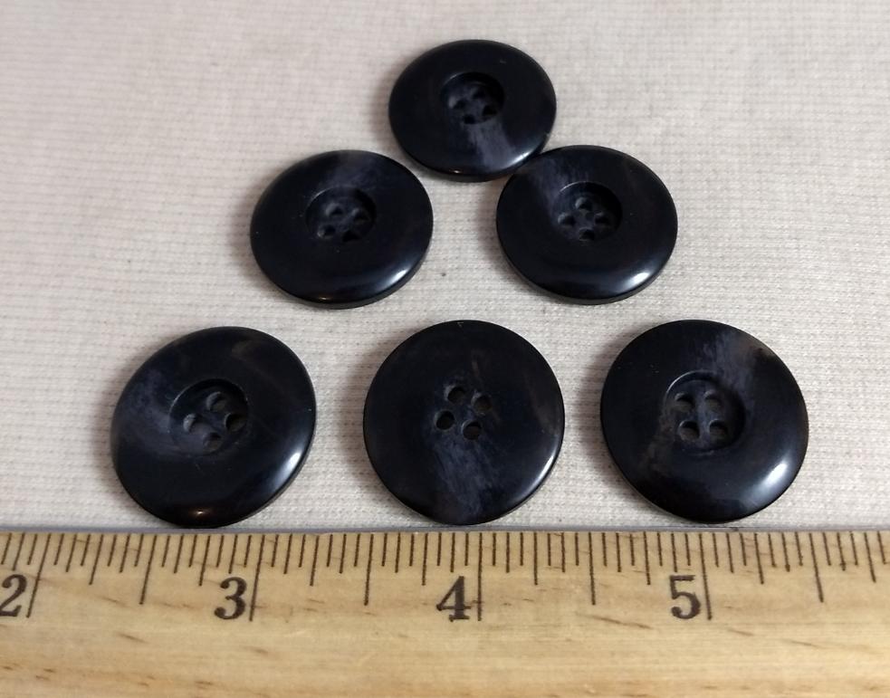 Button #60073 #4 Hole #Grey #Imitation #Horn #Rim #Polyester #10pc