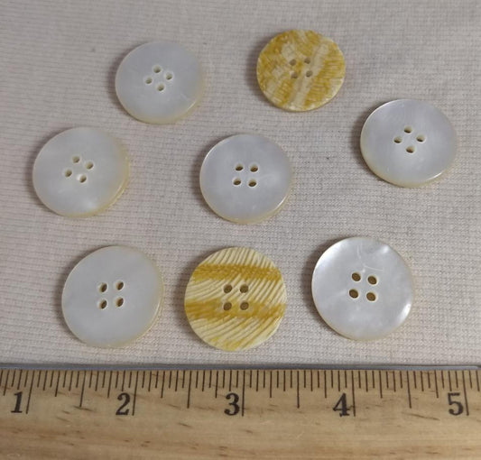 Button #94220 #4 Hole #Pearl #Polyester #10pc