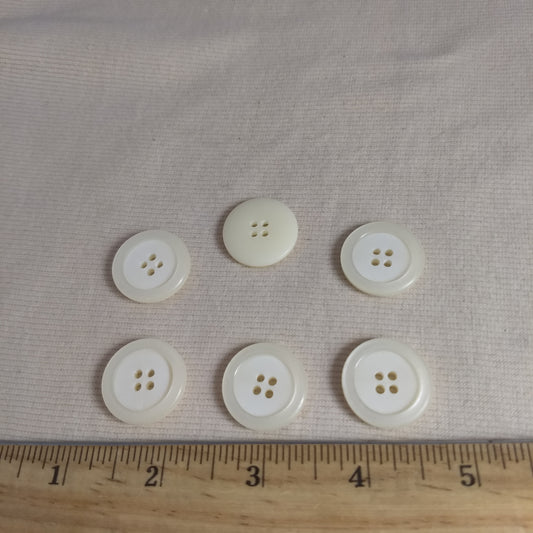 Button #4044 #4 Hole #White #Polyester #10pc