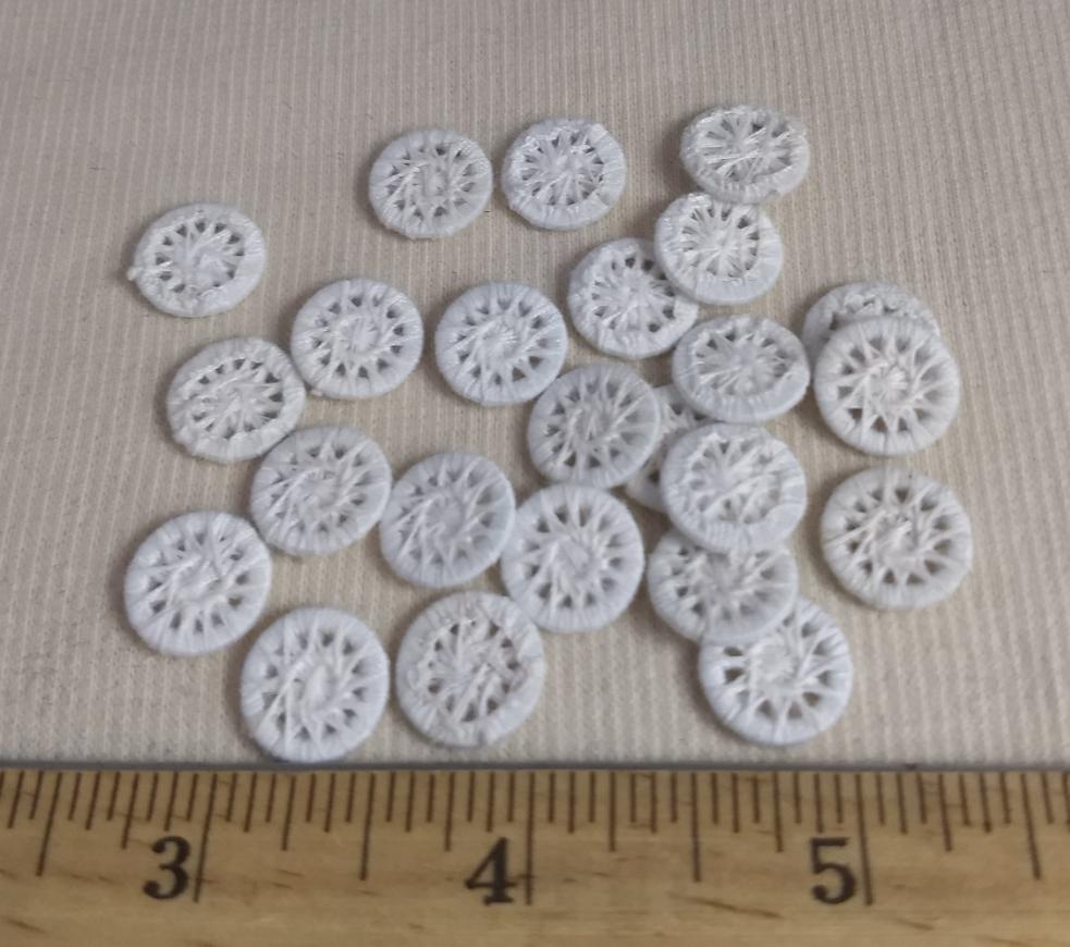 Button #MB2202 #Flat #White #Handmade #Braided #10pcs