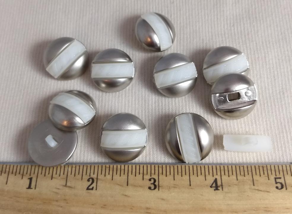 Button #Frost #Shank #Silver #ABS #10pc